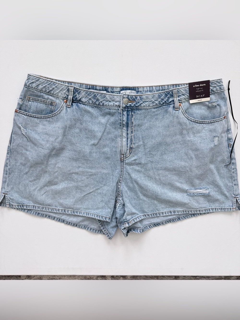 Ava & Viv Light Blue High-Rise Jean Shorts Size 24